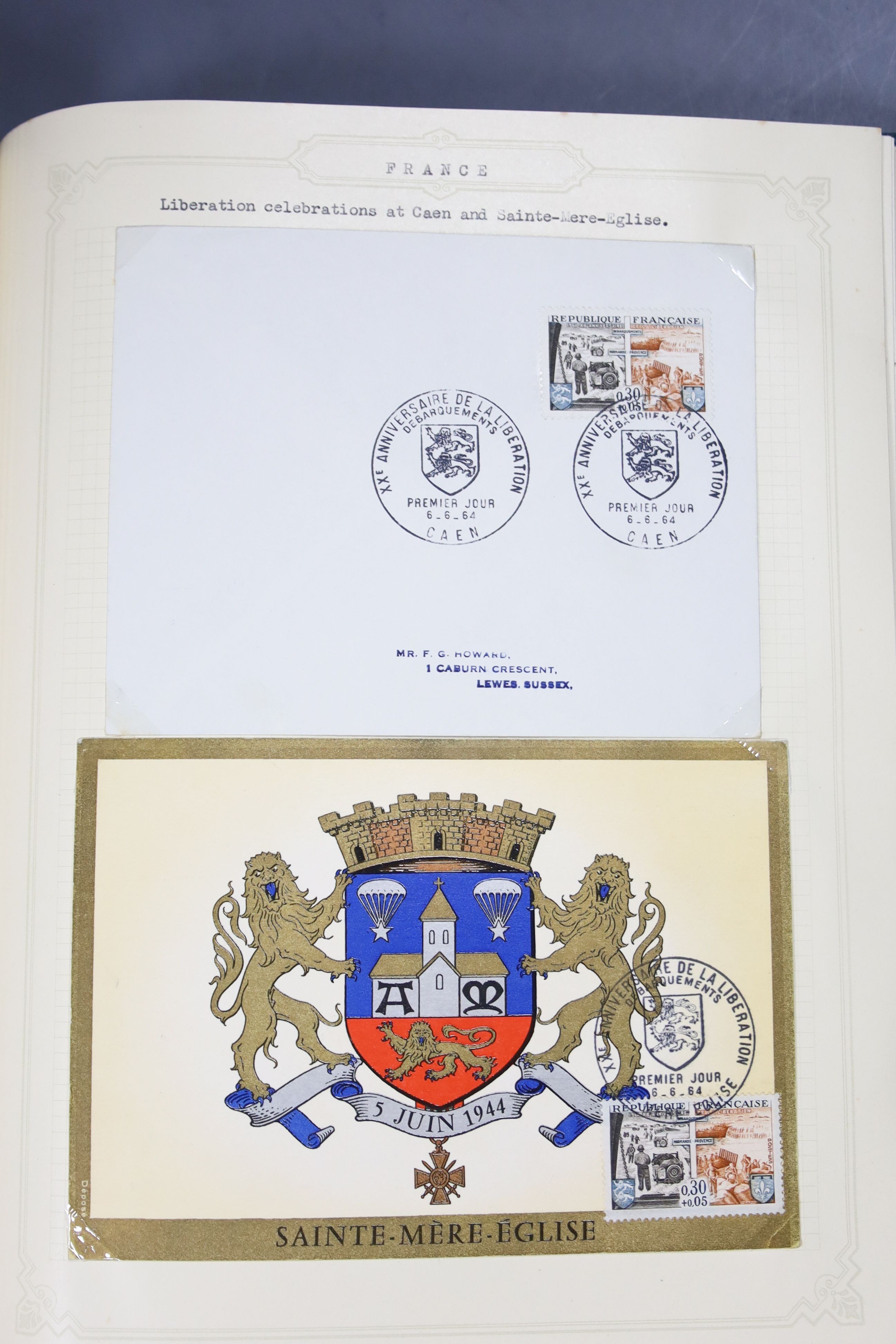 Norway stamp collection in three albums from 1855–1980, mint and used and two further albums various themes (five)